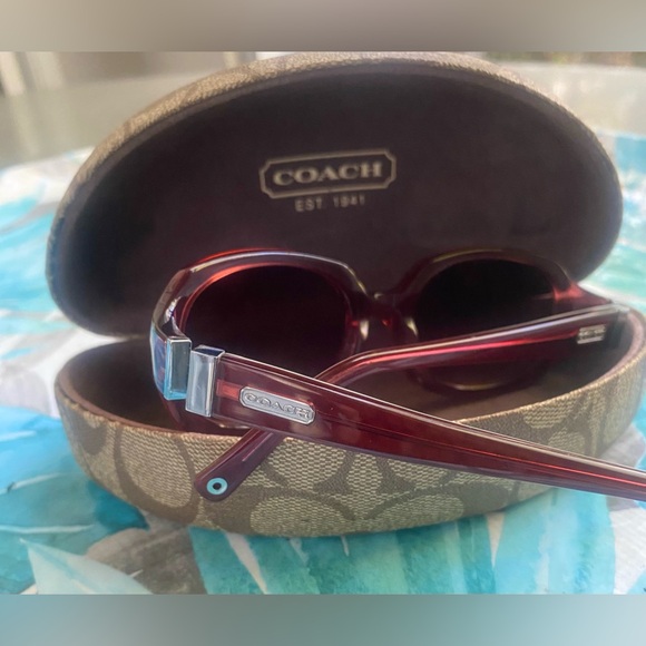 Coach Jackie S420 Burgundy Sunglasses | Vintage - Picture 6 of 7